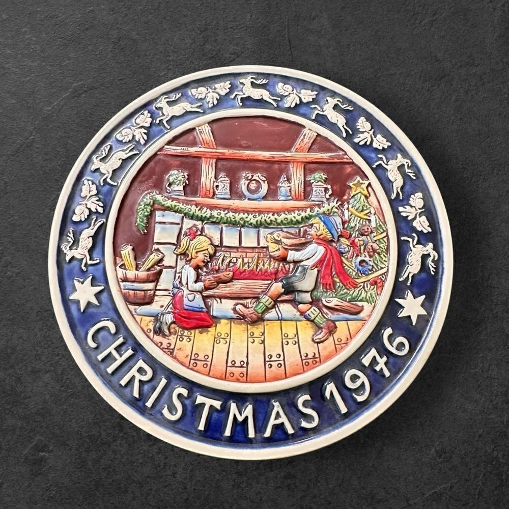 Vintage Schmid Christmas 1976 Genuine Bavarian Plate Limited Edition